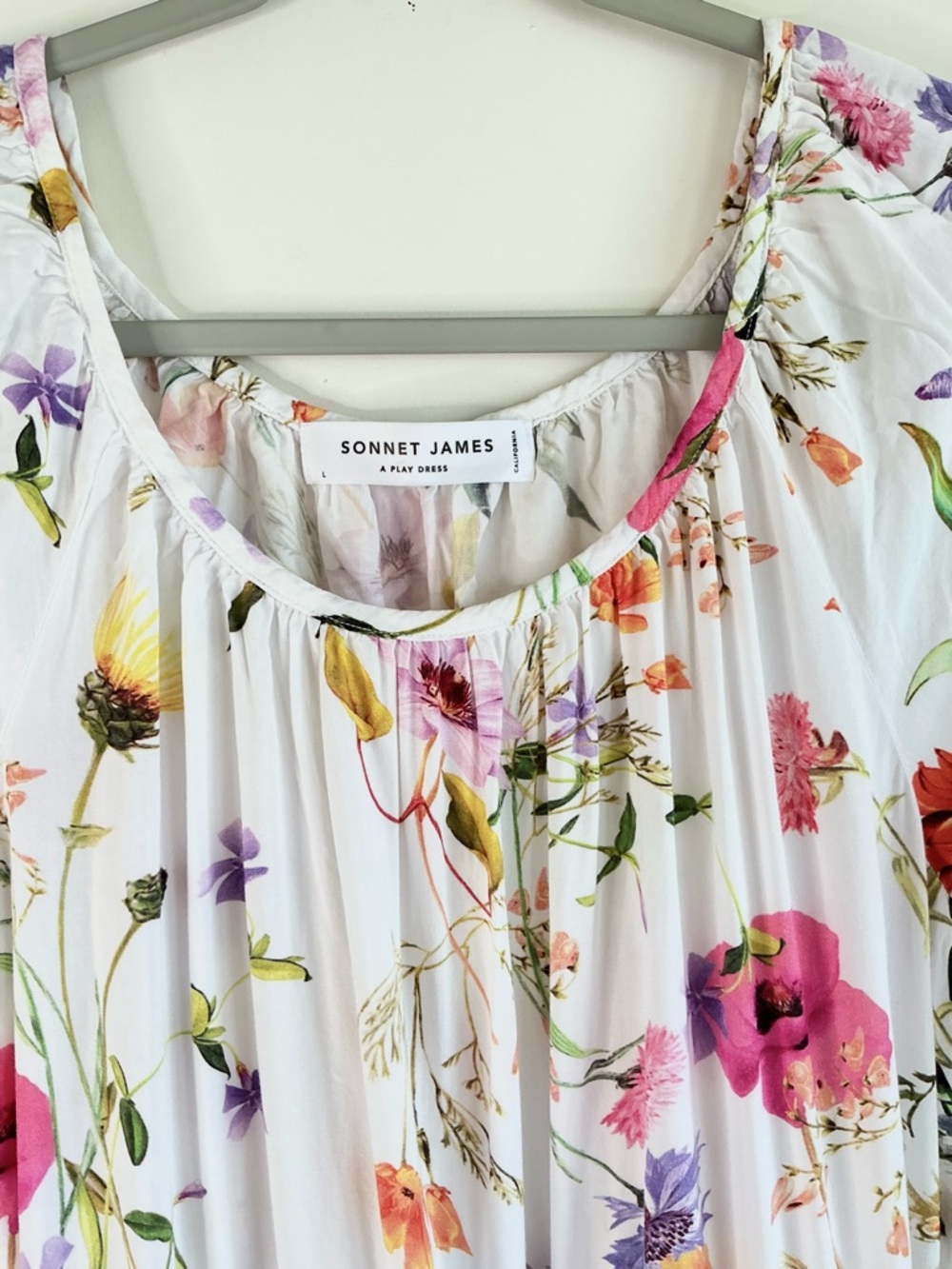 Sonnet James Play Maxi dress long sleeve Floral casual SJP designer vibes Size L - Picture 4 of 5